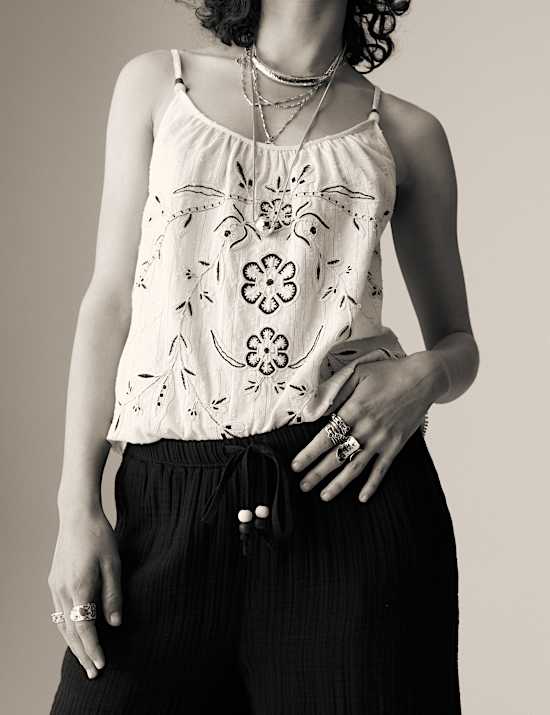 Pure Cotton Wide Leg Culottes