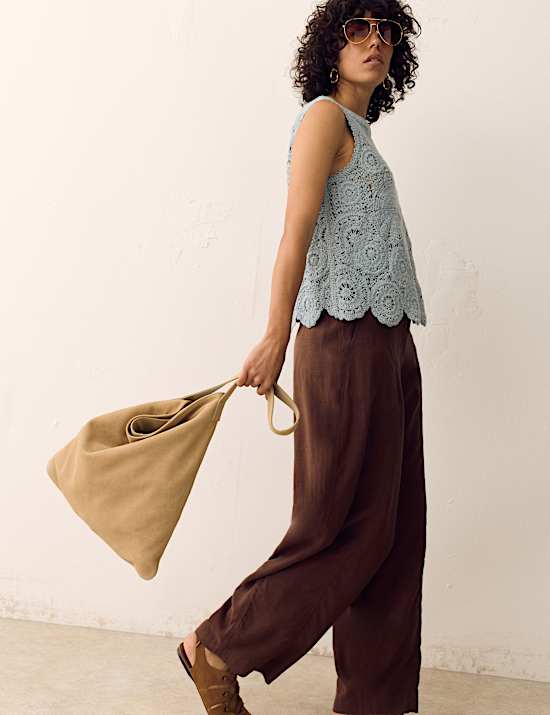 Lyocell Rich Barrel Trousers