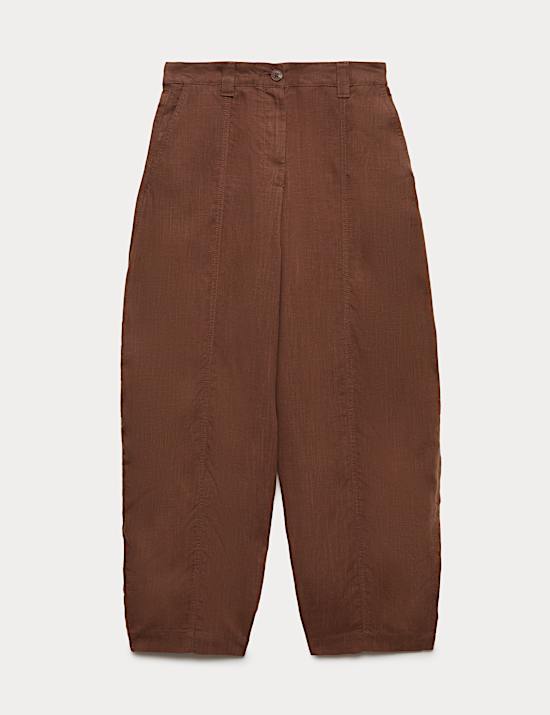 Lyocell Rich Barrel Trousers