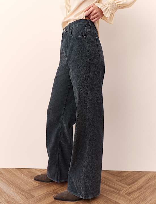 Cotton Rich Soft Touch Wide Leg Trousers