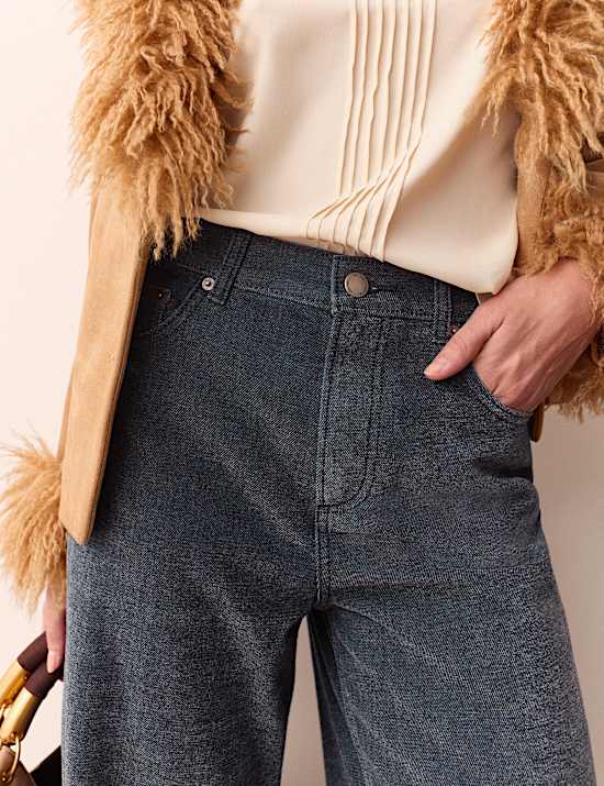 Cotton Rich Soft Touch Wide Leg Trousers