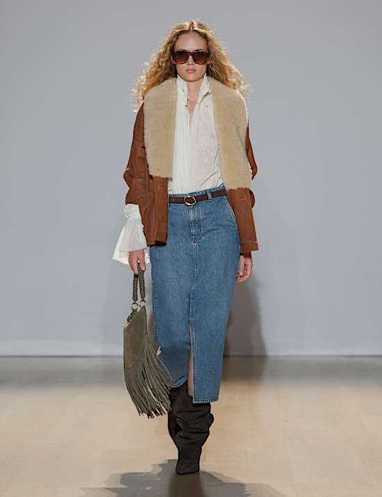 Leather Aged Relaxed Shawl Collar Jacket