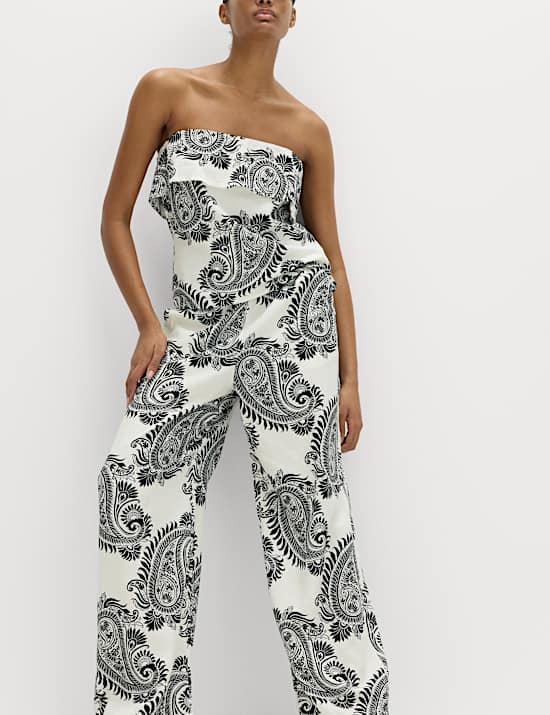 Linen Rich Drawstring Wide Leg Trousers