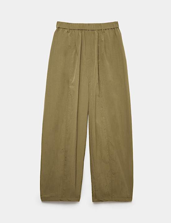 Hose mit elastischem Taillenbund und Barrel Leg