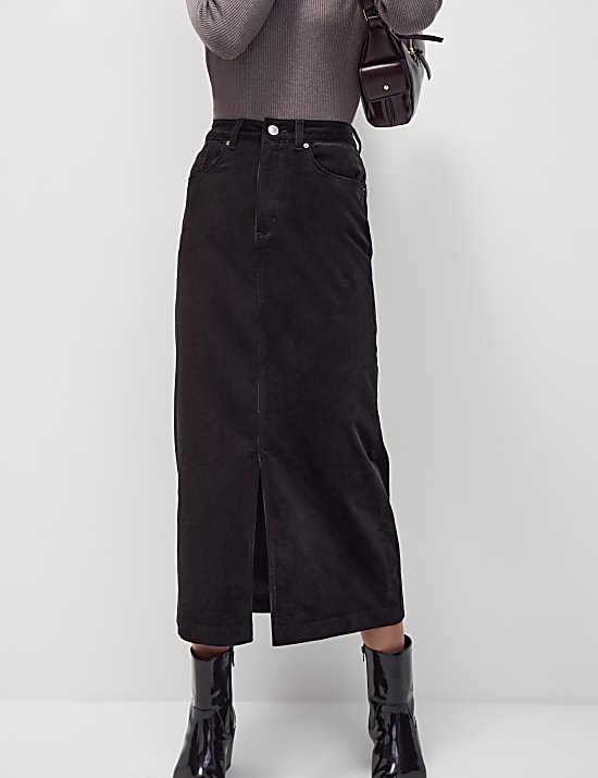 Corduroy Midi Skirt