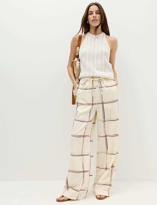 Checked trousers