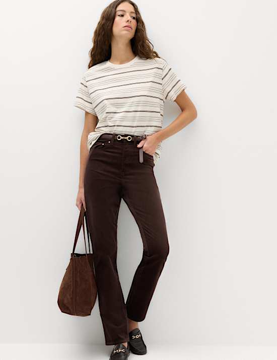 Kordhose mit geradem Bein