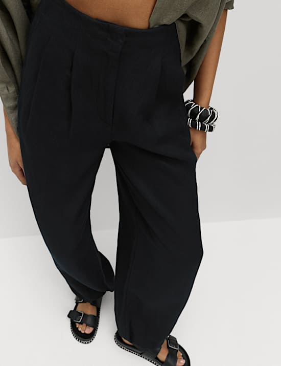 Pure Linen Balloon Trousers