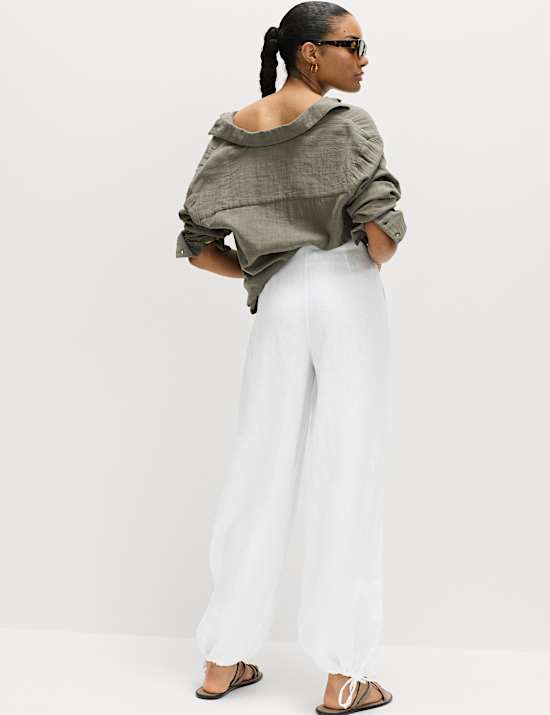 Pure Linen Balloon Trousers