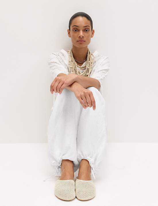 Pure Linen Balloon Trousers