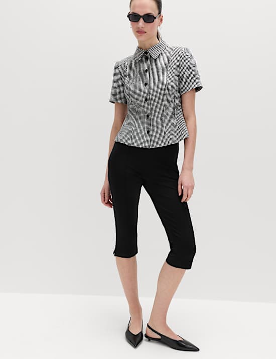 Pintuck Capri Leggings