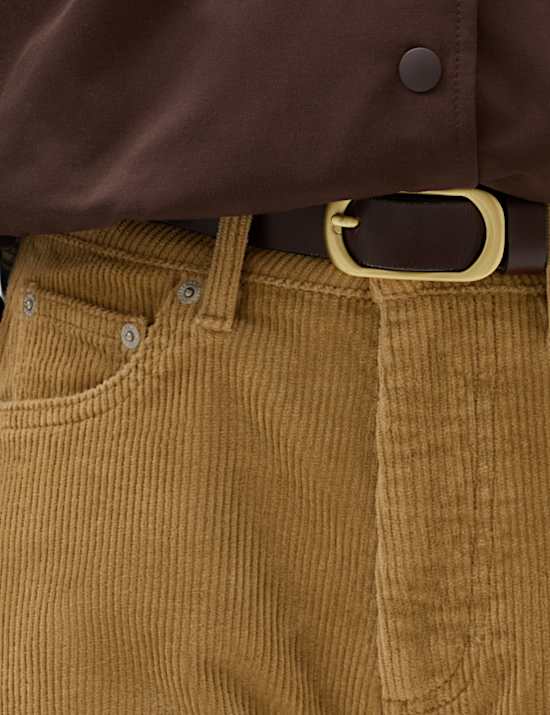Corduroy Barrel Leg Trousers