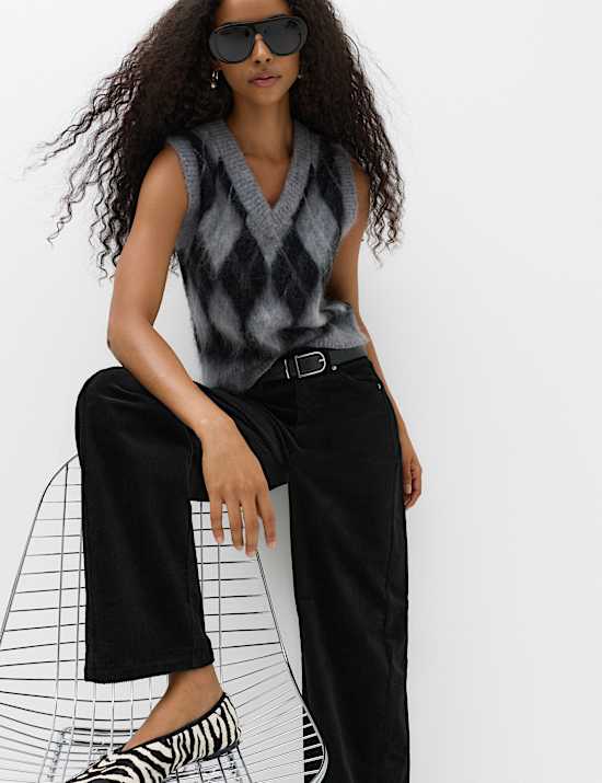 Corduroy Barrel Leg Trousers