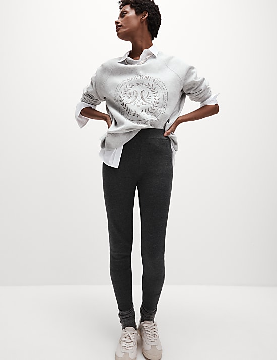 Thermo-Leggings aus Baumwollmischgewebe