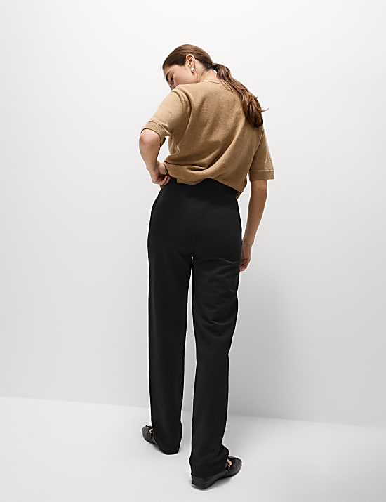 Katoenrijke joggingbroek met rechte pijpen