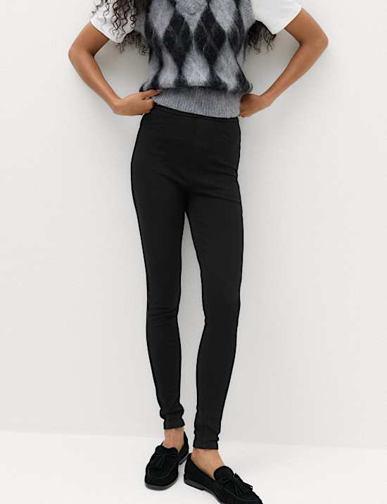 Jeggings confortable taille haute &eacute;lastique