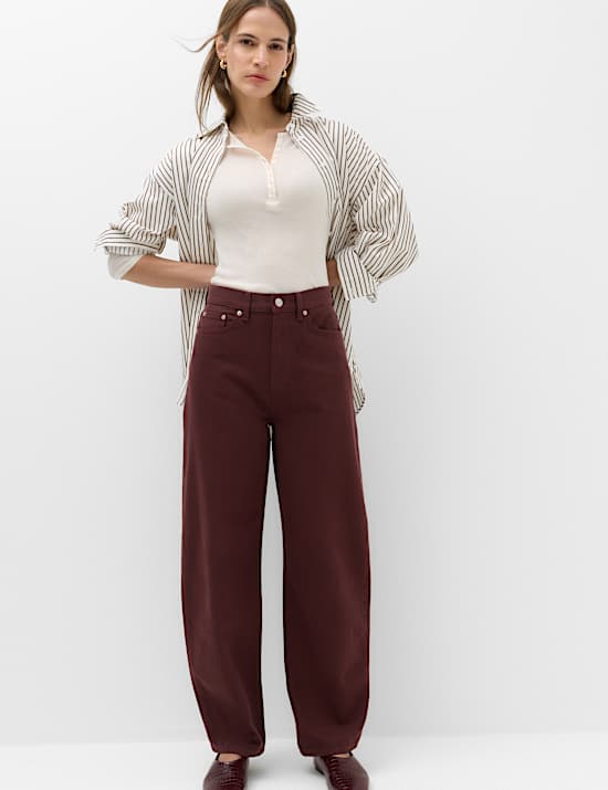 High Waisted Balloon Leg Jeans