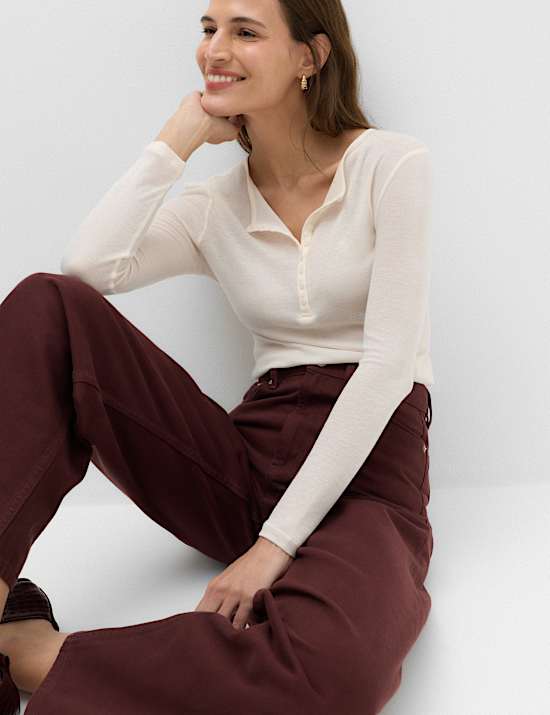 High Waisted Balloon Leg Jeans