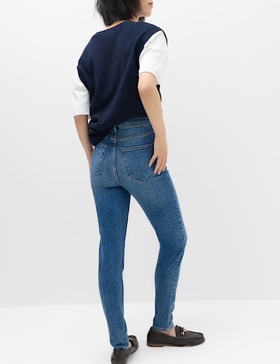 Ivy Mid Rise Skinny Ankle Grazer Jeans