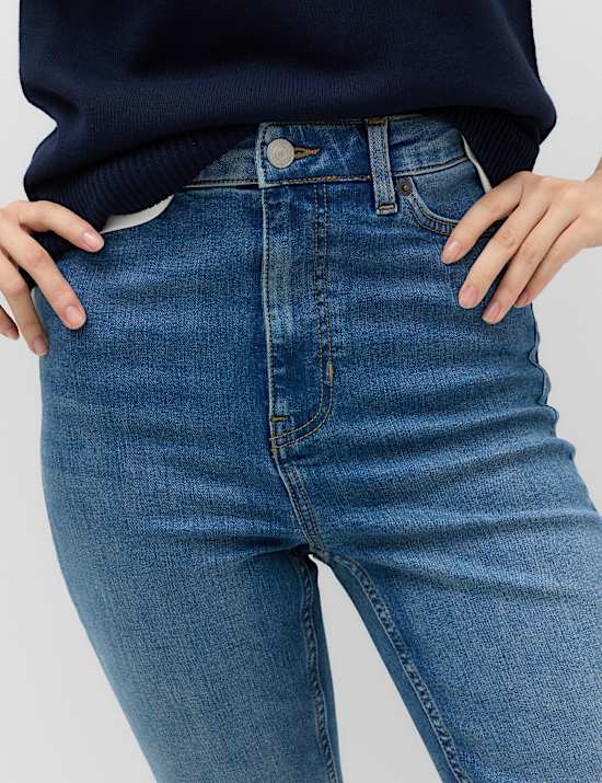 Ivy Mid Rise Skinny Ankle Grazer Jeans