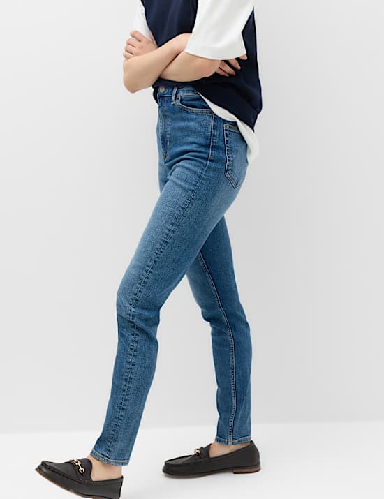 Ivy Mid Rise Skinny Ankle Grazer Jeans