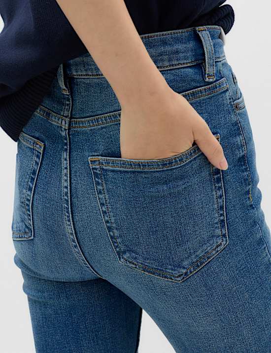 Ivy Mid Rise Skinny Ankle Grazer Jeans