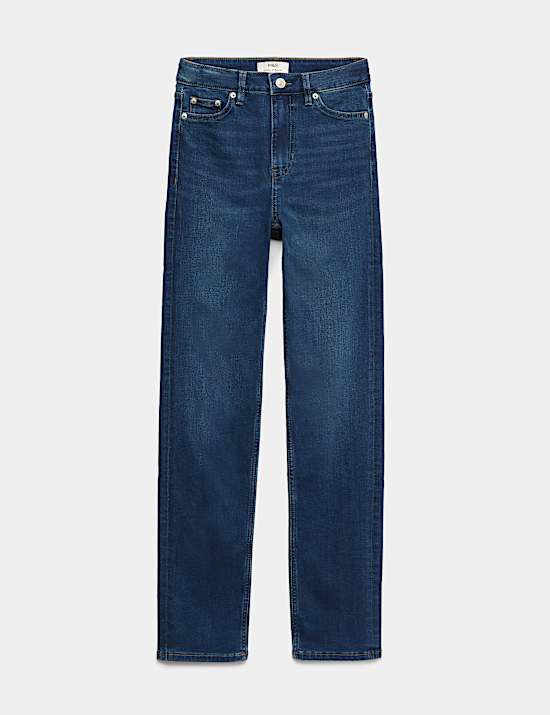 Celana Jeans Straight Leg Berpotongan Pinggang Sedang Sienna