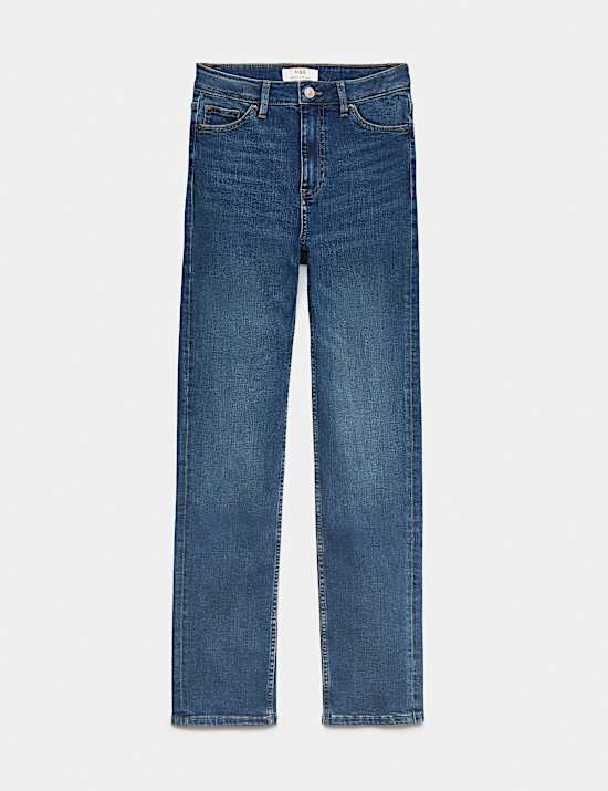 Celana Jeans Straight Leg Berpotongan Pinggang Sedang Sienna