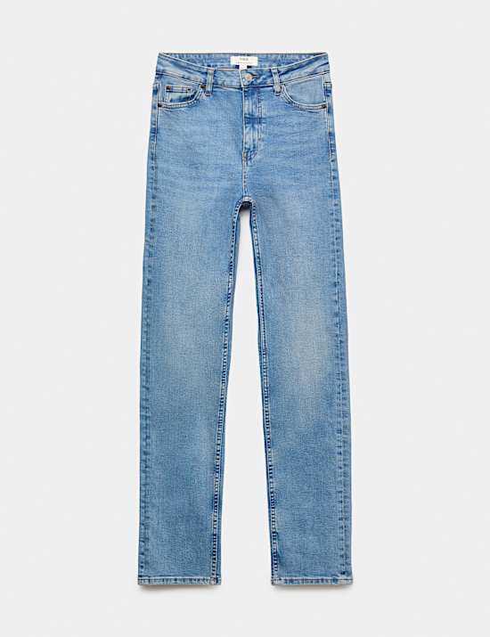 Celana Jeans Straight Leg Berpotongan Pinggang Sedang Sienna