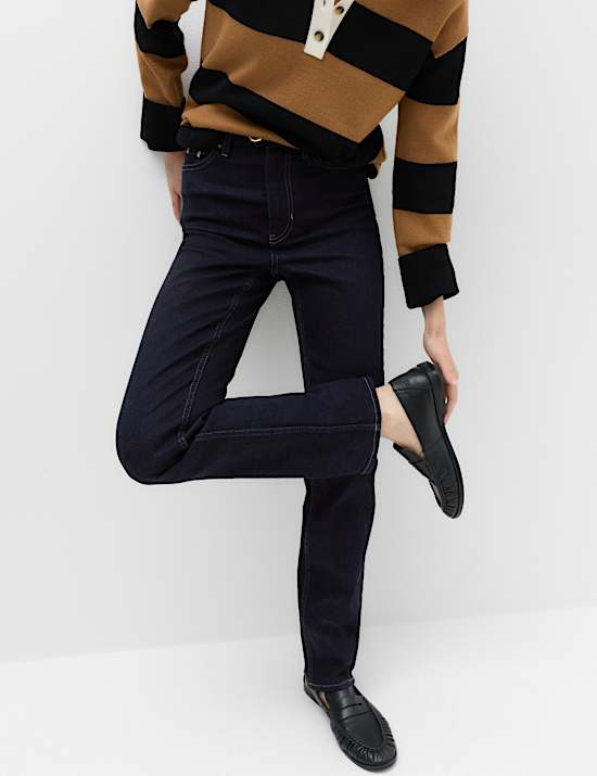 Celana Jeans Straight Leg Berpotongan Pinggang Sedang Sienna