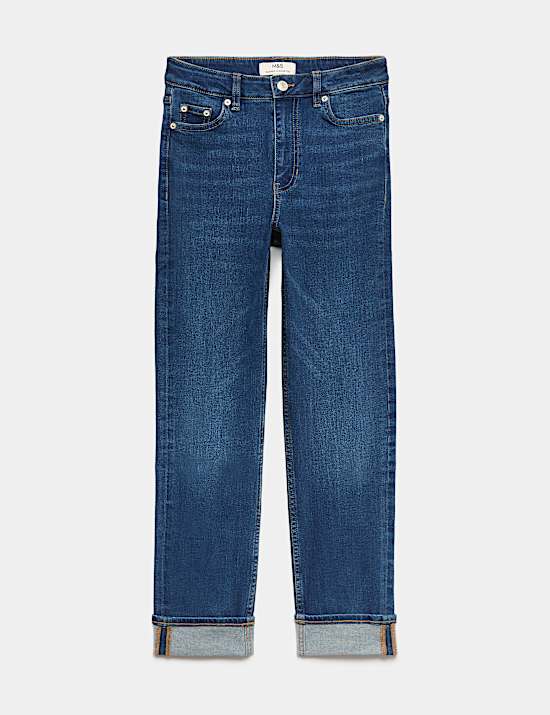 Jeans pitillo cortos de cintura alta Harper