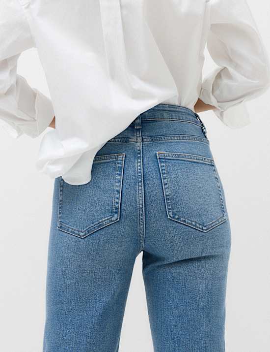 Jeans pitillo cortos de cintura alta Harper