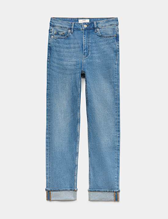 Jeans pitillo cortos de cintura alta Harper