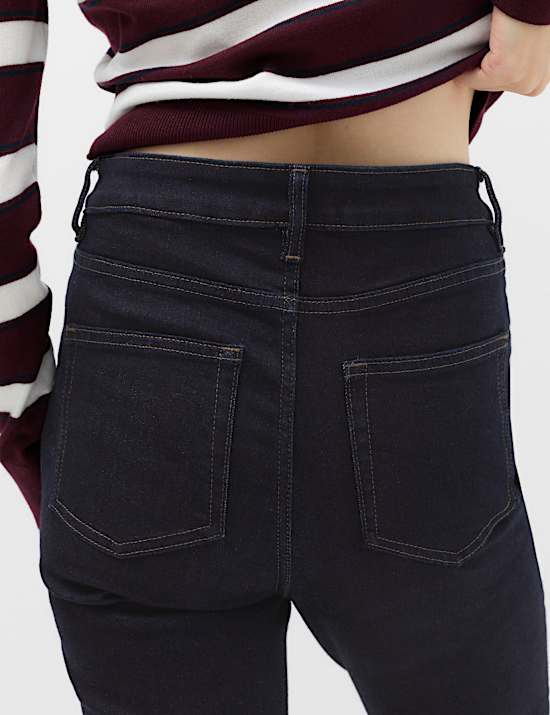 Jeans pitillo cortos de cintura alta Harper