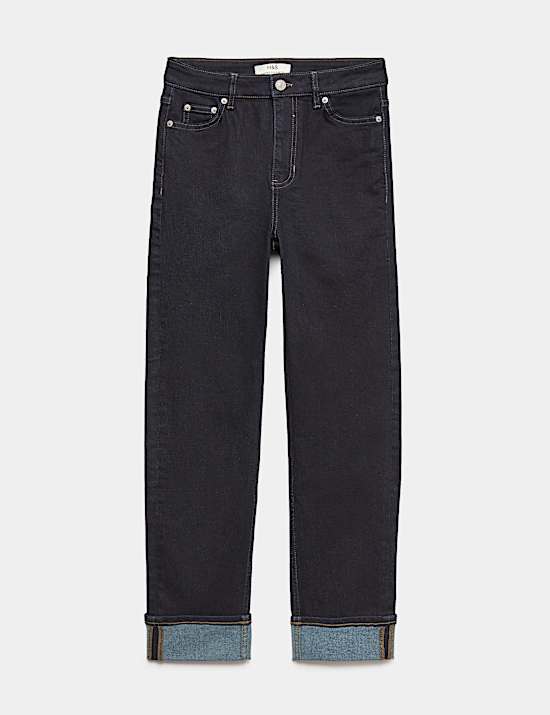 Jeans pitillo cortos de cintura alta Harper