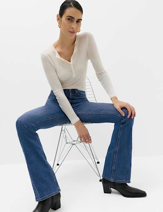 Magic Shaping High Waisted Slim Flare Jeans