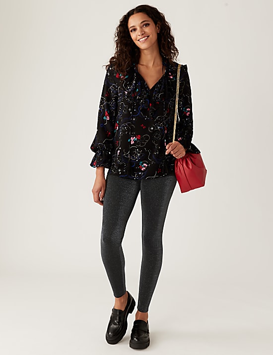 Sparkly High Waisted Leggings