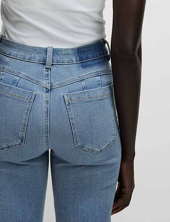 Cotton Rich High Waisted Magic Denim Shorts