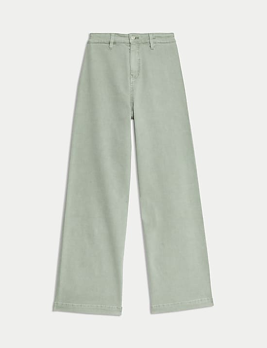 Jean coupe large taille haute longueur cheville