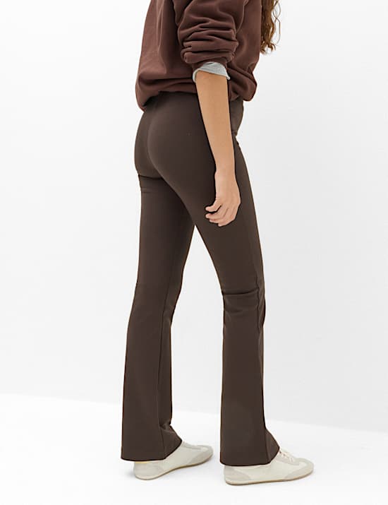 Jersey Elasticated Waist Flared Trousers