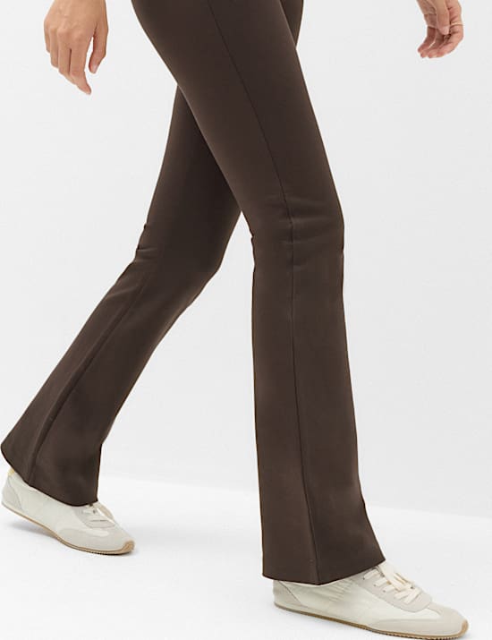 Jersey Elasticated Waist Flared Trousers