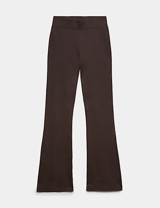 Jersey Elasticated Waist Flared Trousers