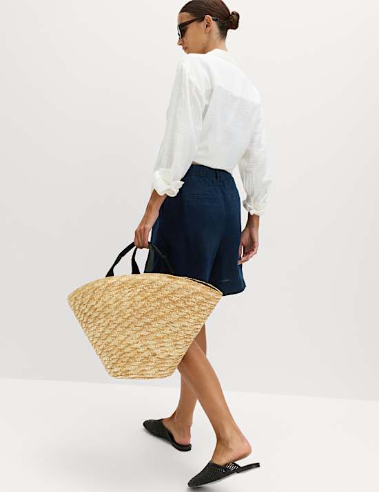 Pure Linen High Waisted Shorts