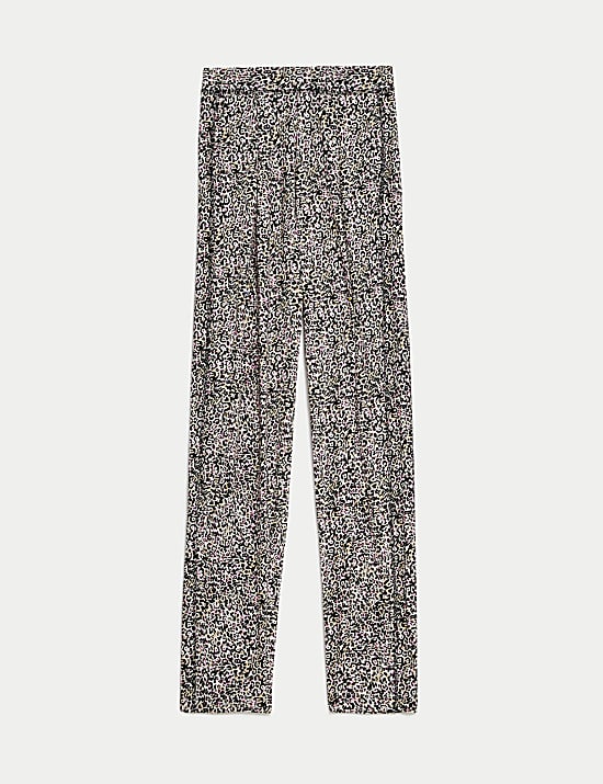 Jersey Printed Tapered Trousers