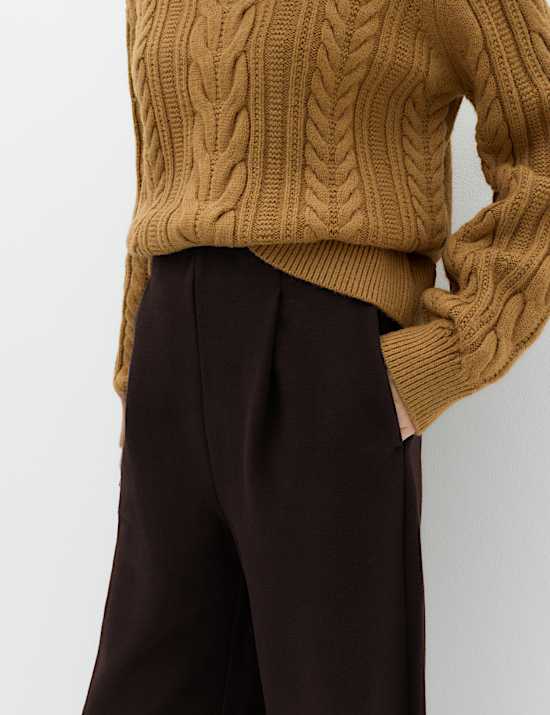 Pleated Barrel Leg Trouser