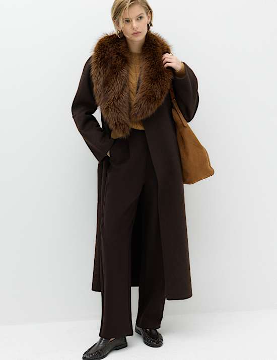 Pleated Barrel Leg Trouser