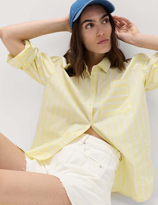 Denim Barrel Raw Hem Mid Rise Shorts