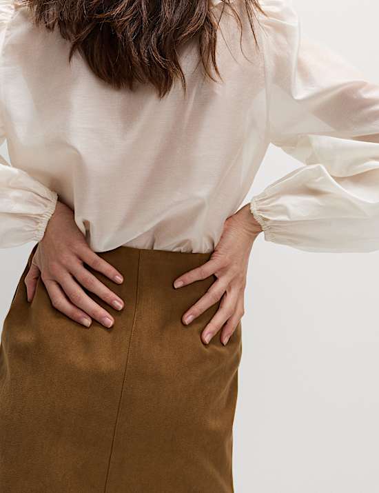 Suedette Mini A-Line Skirt