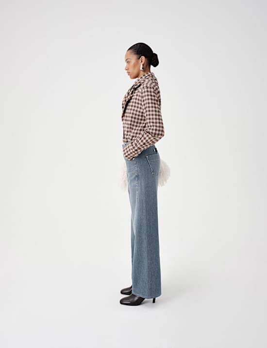 Twisted Seam Wide Leg Jean