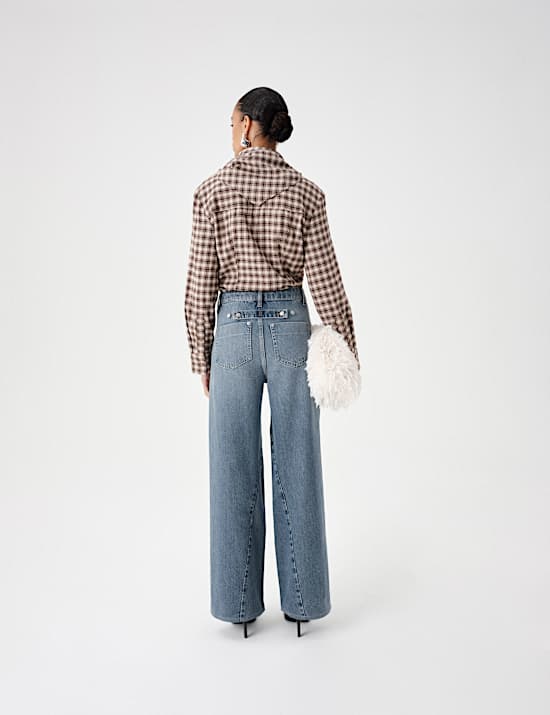 Twisted Seam Wide Leg Jean